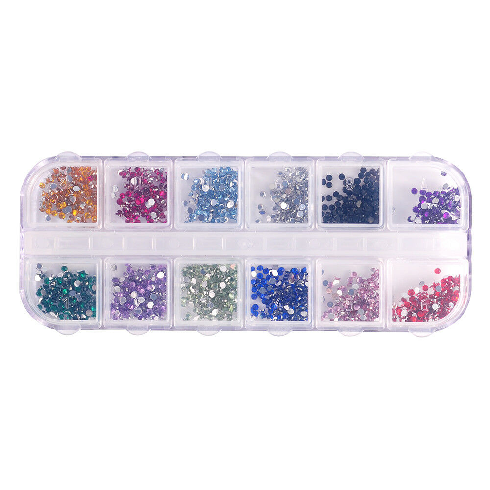 3000pcs Charm Nail Art Rhinestones Glitters Acrylic Wheel Decor Manicure Tools