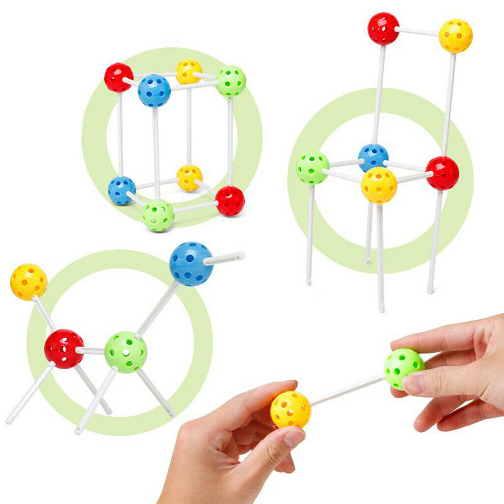 72Pcs Building Blocks Construction Kit Sticks and Balls Kids Puzzle Toys