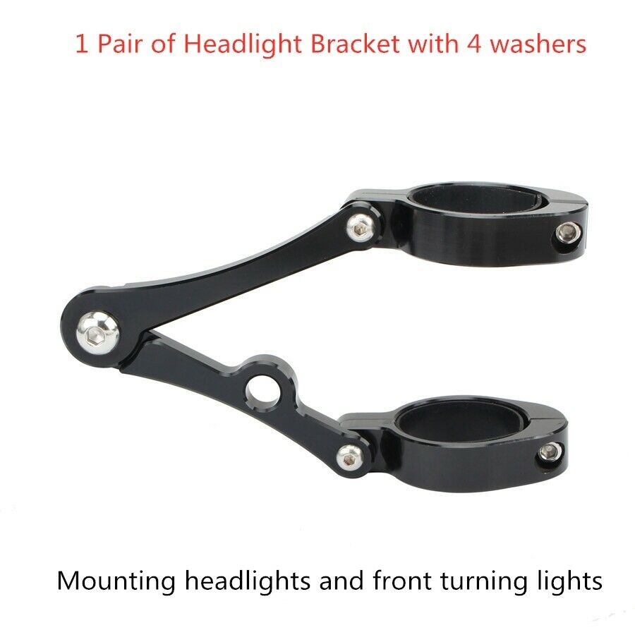 48mm Motorcycle Headlight Bracket Mounting Front Fork Tube Holder Clamp Aluminum