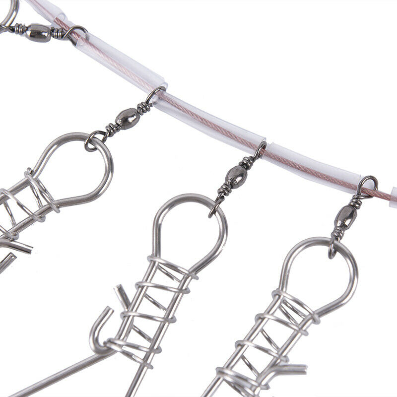 1pc Fishing Lock Buckle Steel Live Fish Lock Fishing Stringer Fishing Tac IODD