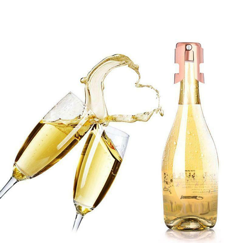 Stainless Steel Champagne Sparkling Wine Bottle Stopper Portable Sealer Bar Flow