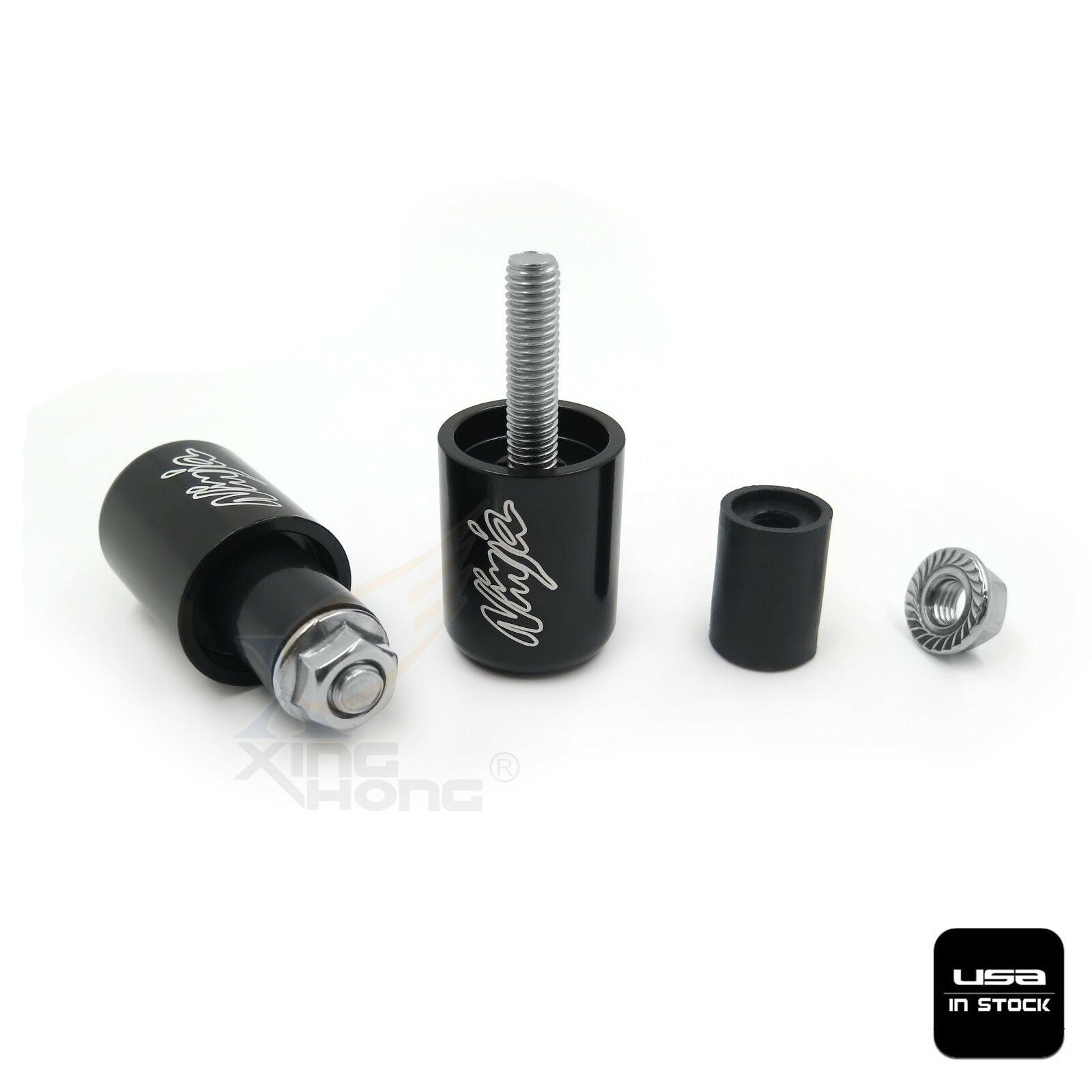 Bar Ends Black Rubber For Kawasaki ZRX1100 99-00 ZRX1200 01-05 ZZR1200 02-03