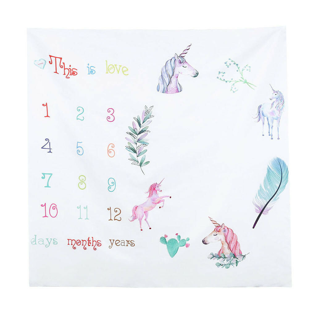 Infant Baby Milestone Blanket Photo Photography Prop Blankets Backdrop