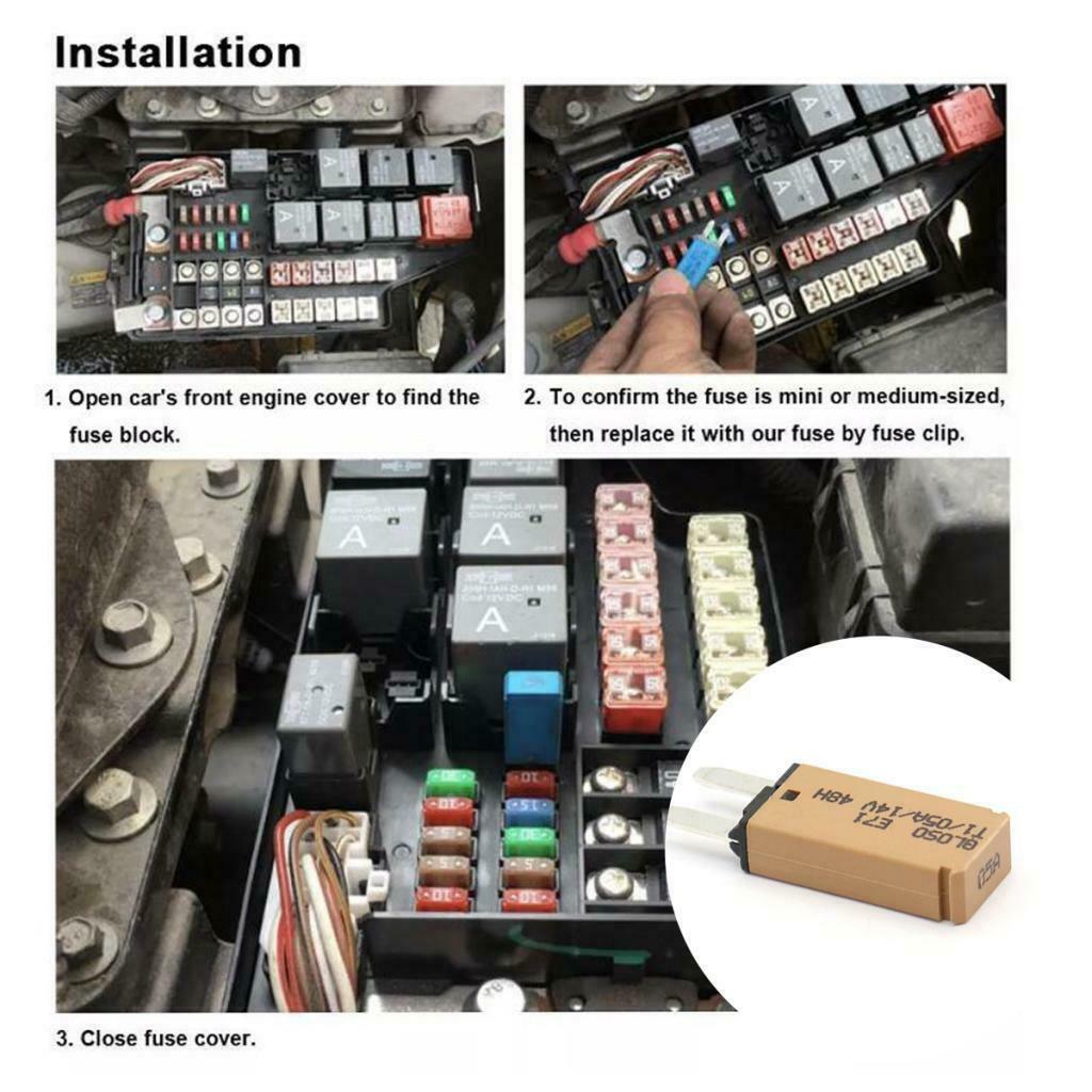 5A 14V DC Car Vehicle Mini Blade Fuse Reset Circuit Breaker Protector F438
