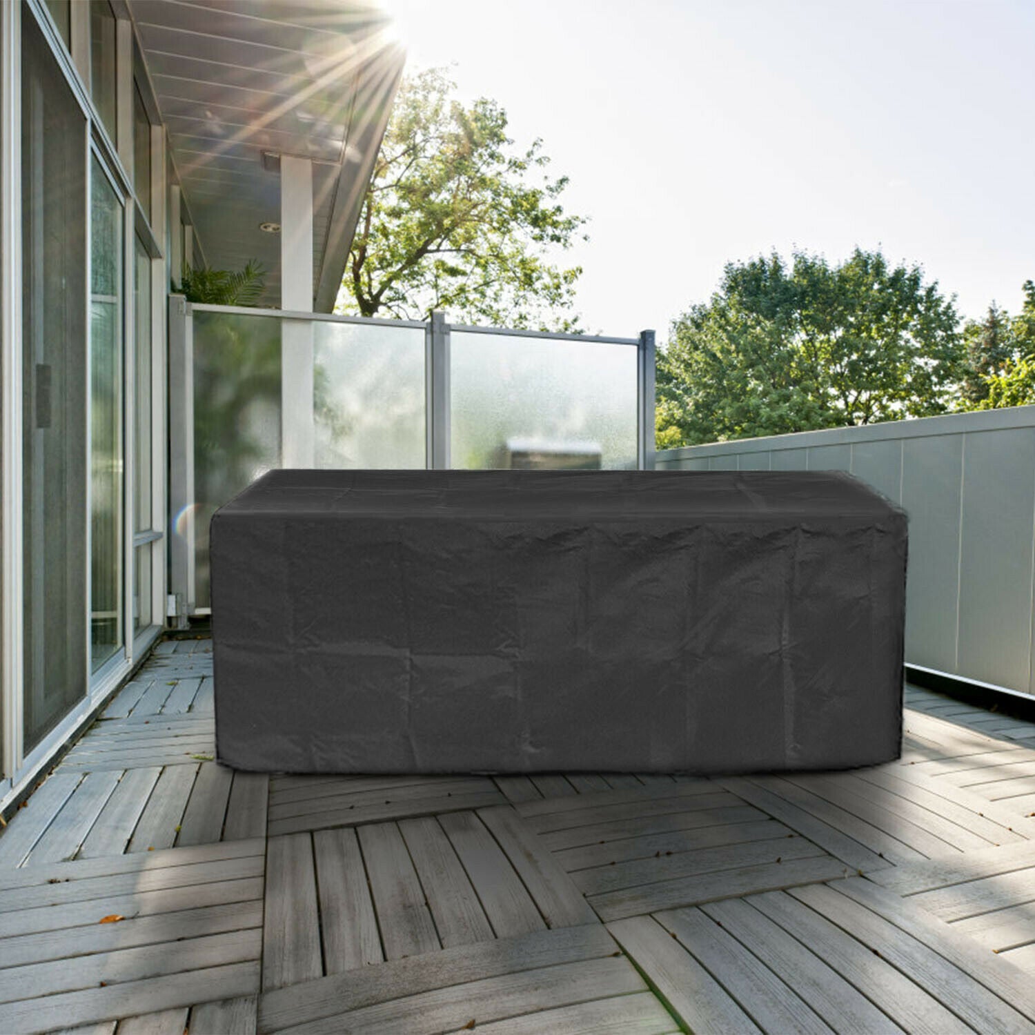 Waterproof Garden Patio Furniture Cover Rectangular Outdoor Rattan Table Cover