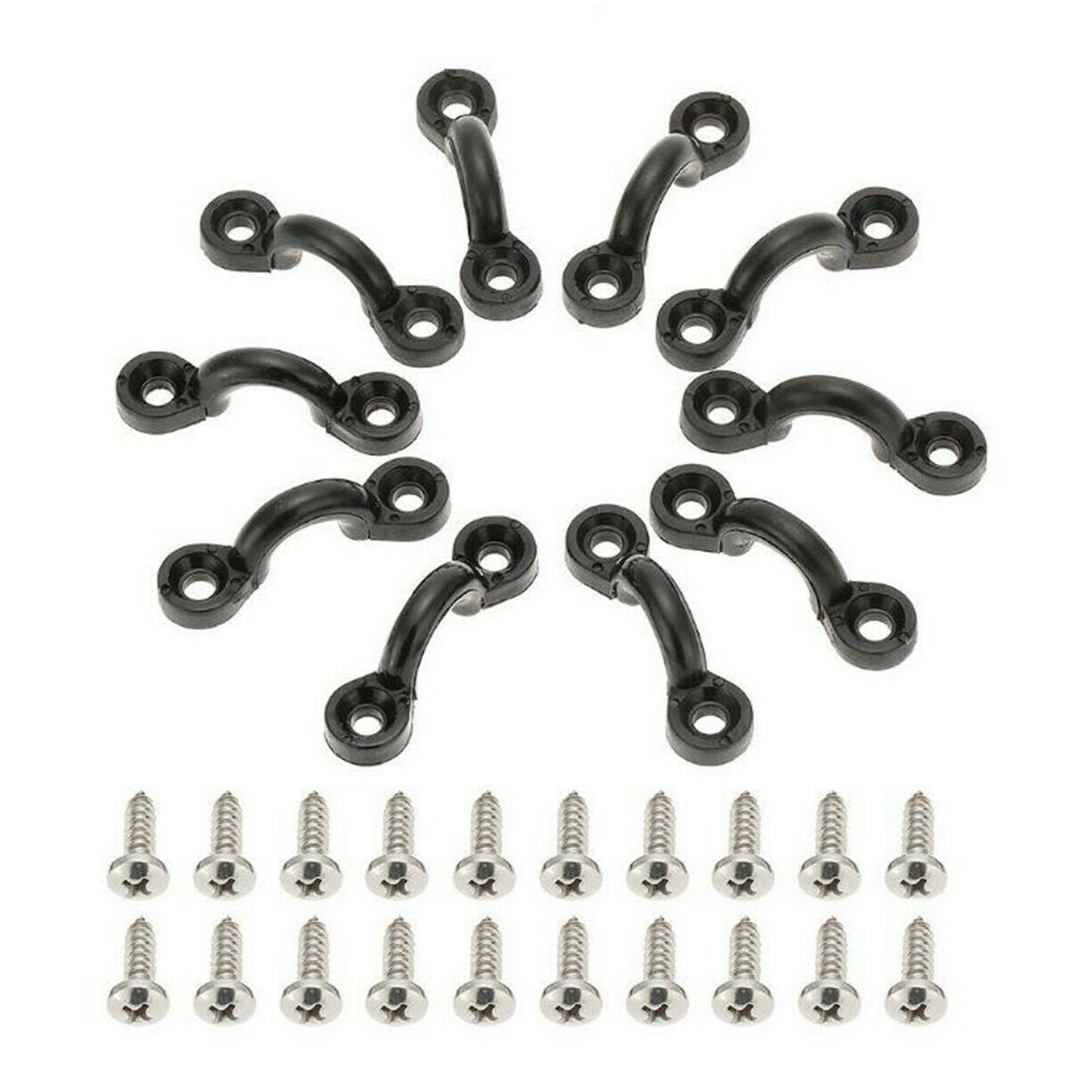 For Kayaks Canoe C Buckle Set With 20 Screws Equipment Pad Eye Nylon Deck Loop