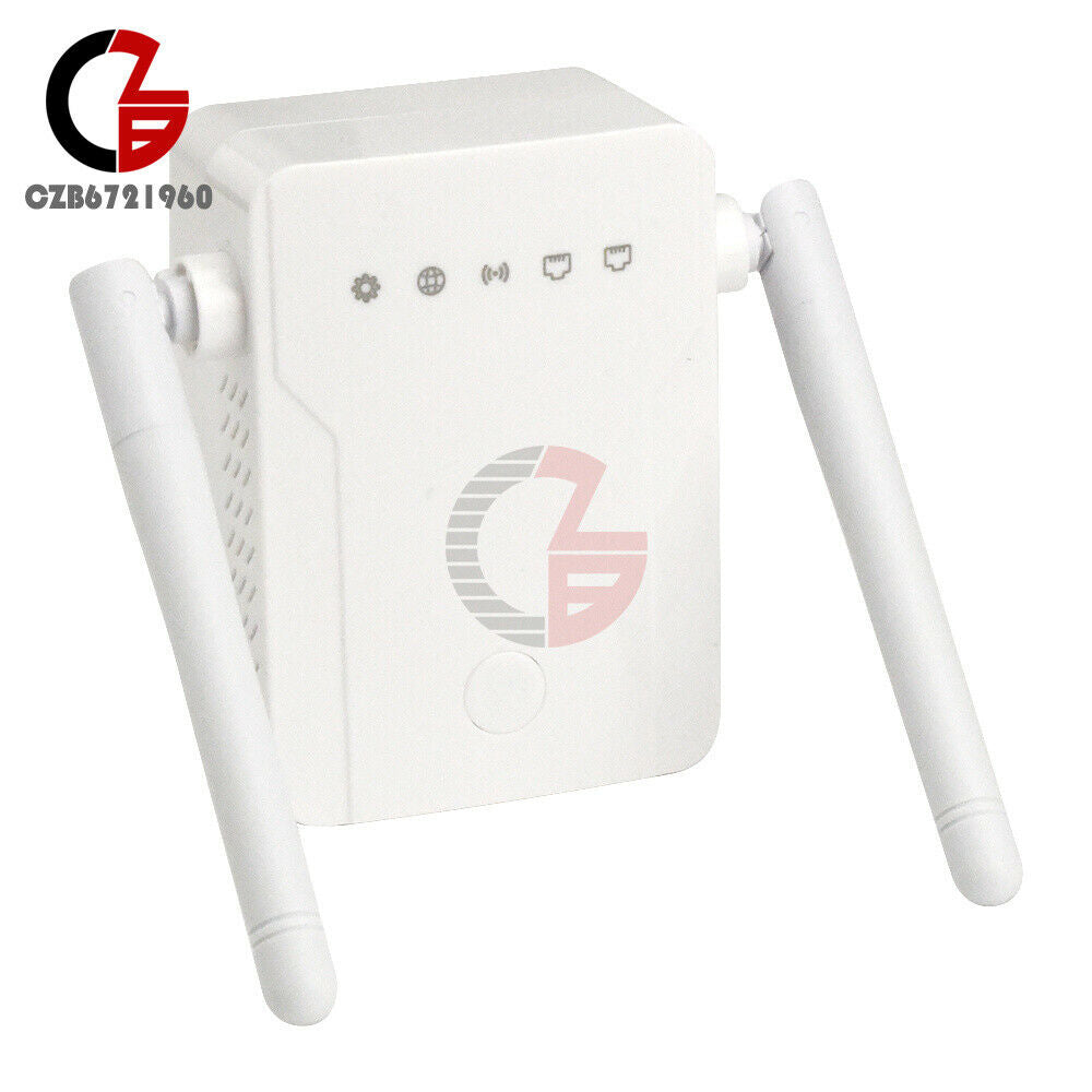 AC 110V-240V 2.4Ghz 300Mbps Wireless Wifi Repeater Amplifier With Dual Antenna
