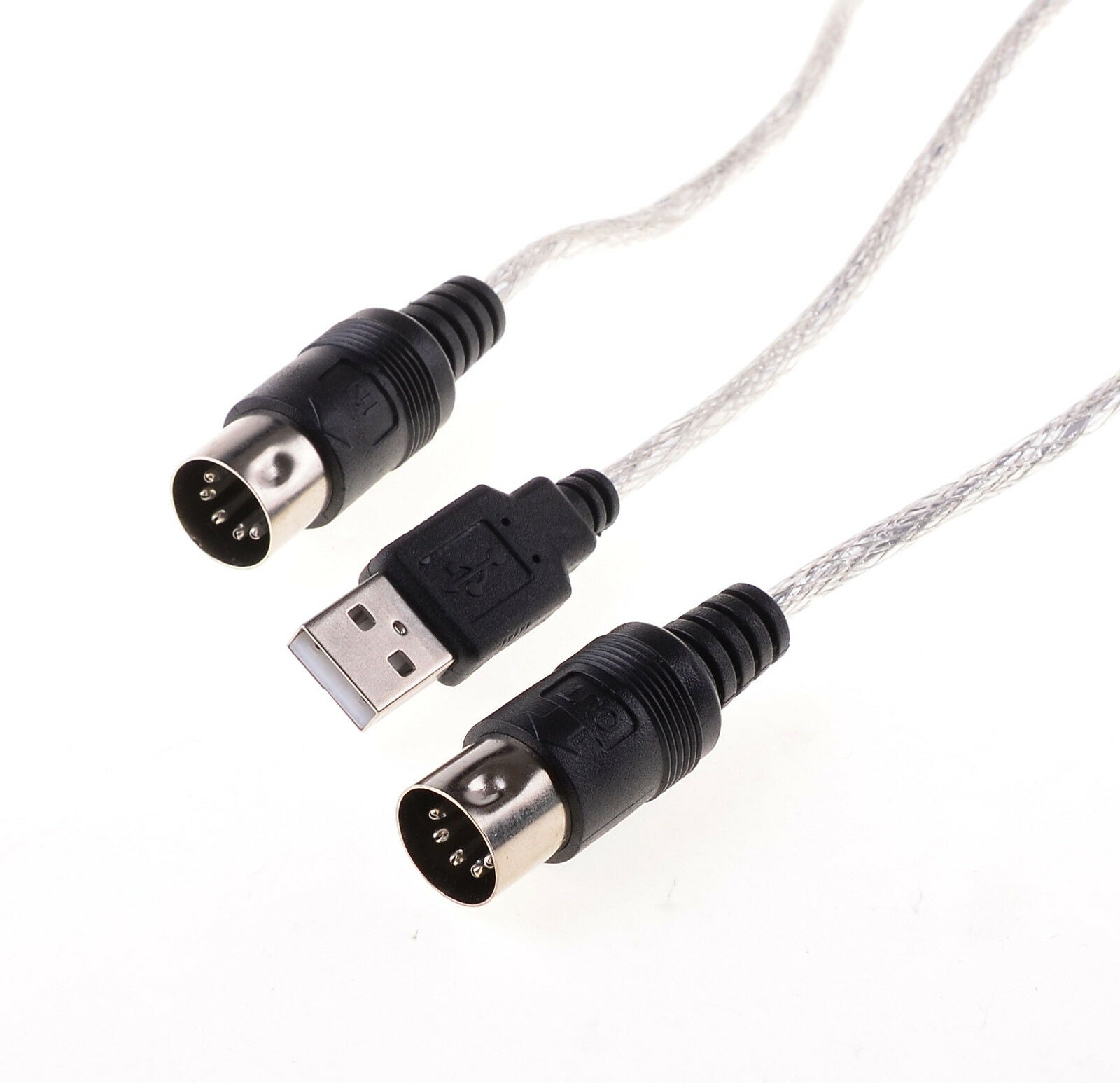 4pcs USB IN OUT MIDI Interface Cable Connect PC to Music Keyboard Adapter Cable