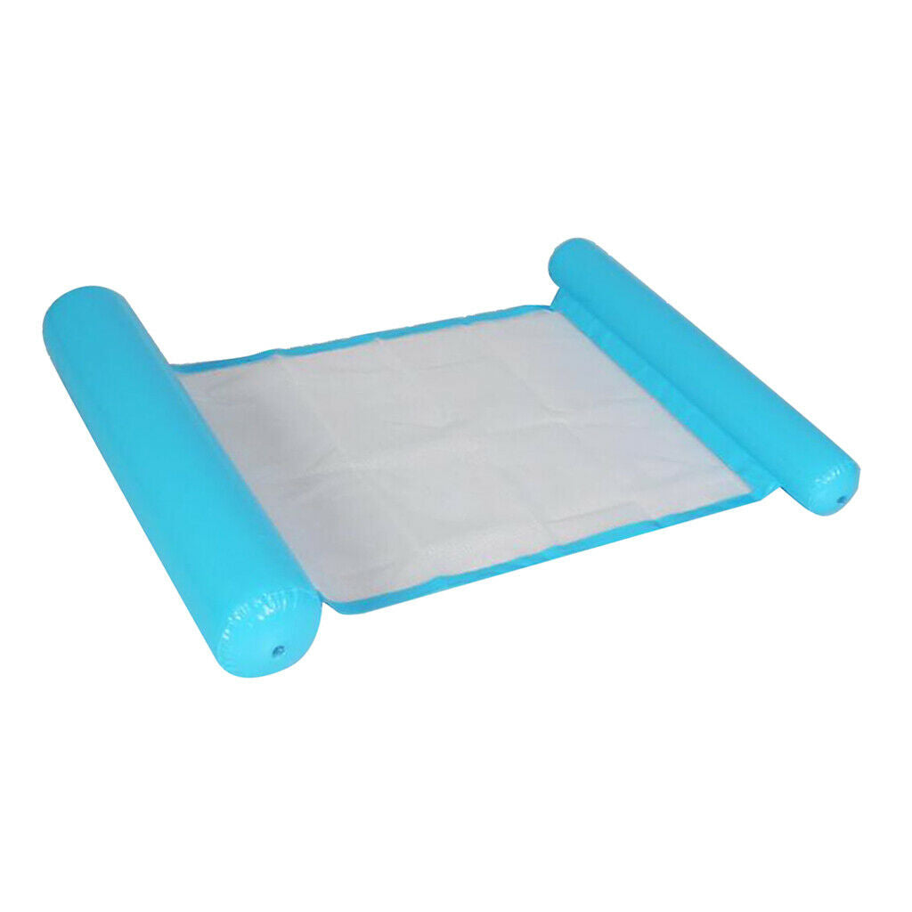 Inflatable Swimming Pool Floating Water Hammock Lounge Chair 120x75cm Cyan