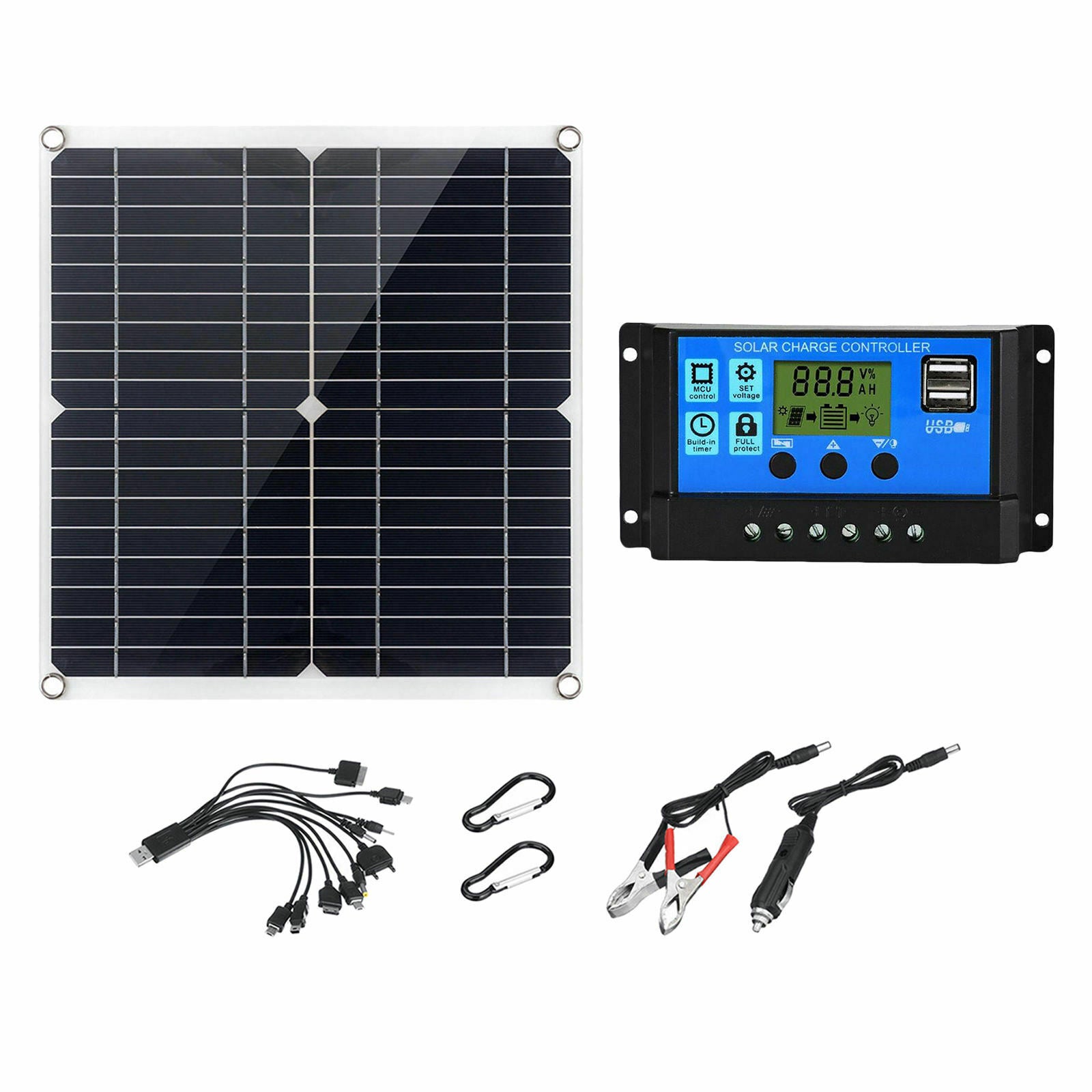 20W Solar Panel Battery Charger Camping Caravan Boat 12V Solar Panel