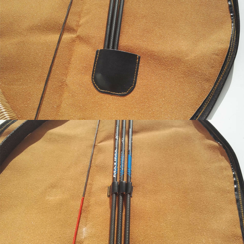 Archery Recurve Traditional Bow Longbow Bag Case Cover Soft Leather Waterproof