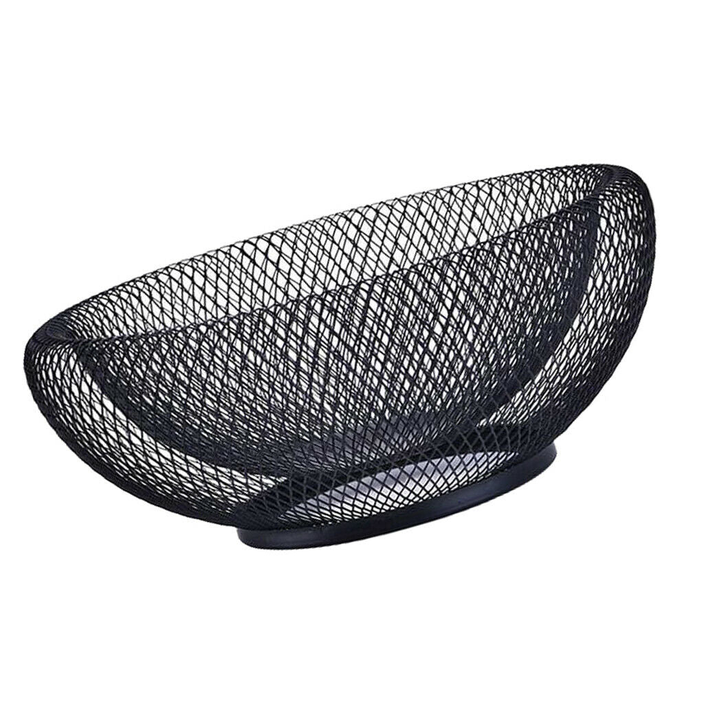 2x Fruit Serving Bowl Snacks Container Countertop Decorative Holder Black