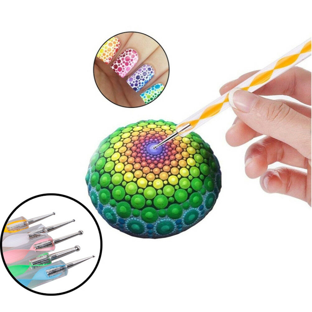5pcs Ball Stylus Dot Painting Tools for Mandala Rock Art Polymer Clay Us.l8