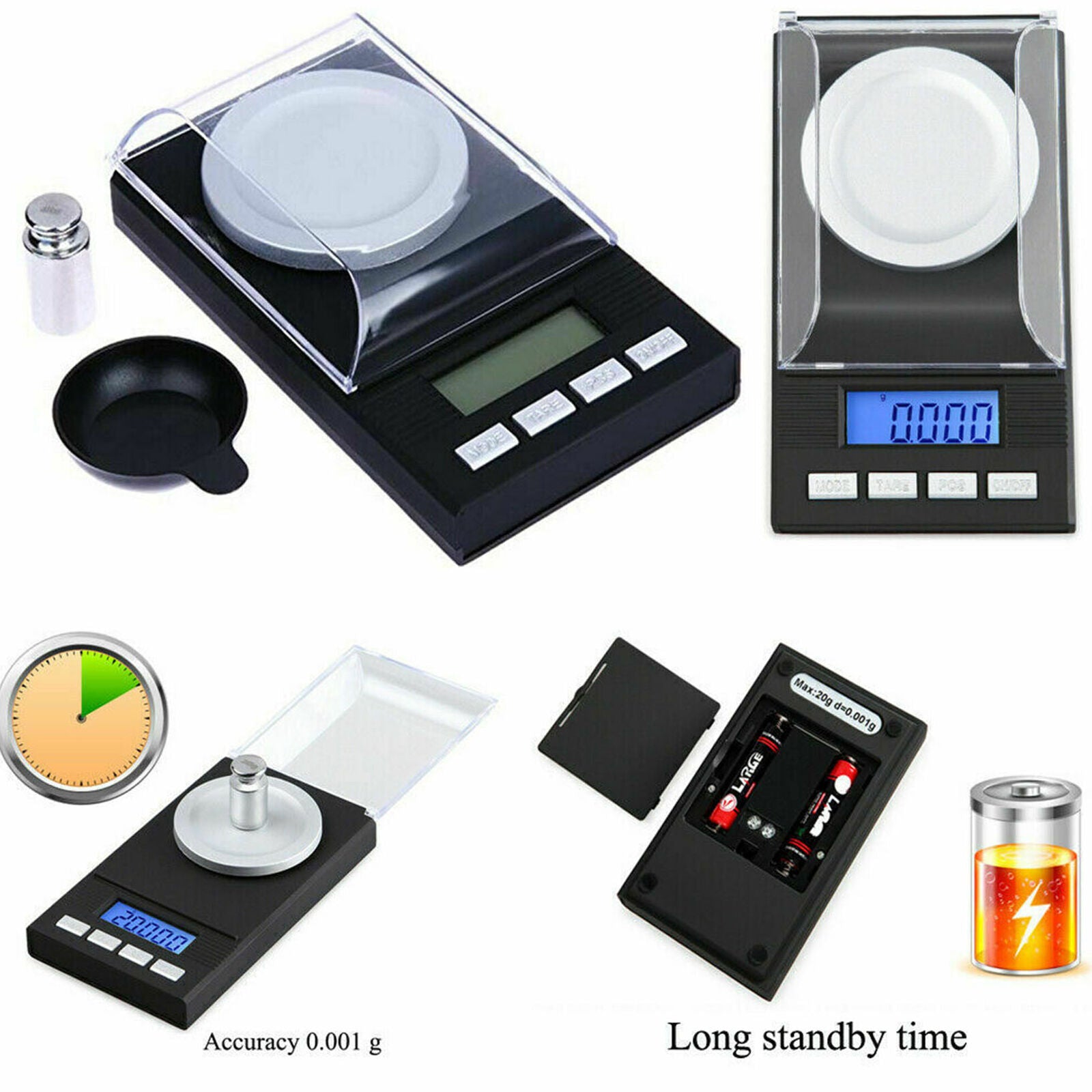 Digital Milligram 50g/0.001g High Precision Mini Electronic Jewelry Scale