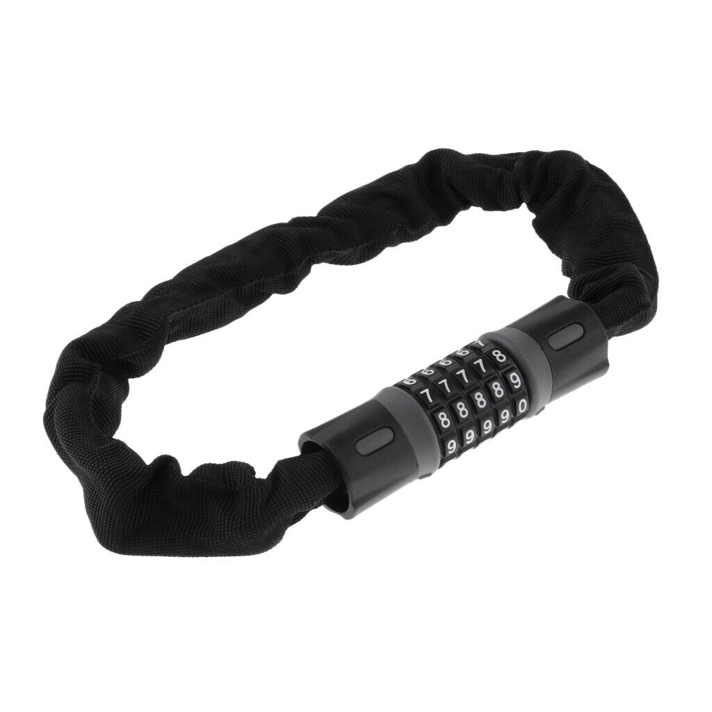 5 Digit Password Lock Cable Anti-theft Bikes Chain Lock MTB BMX Bike 60cm