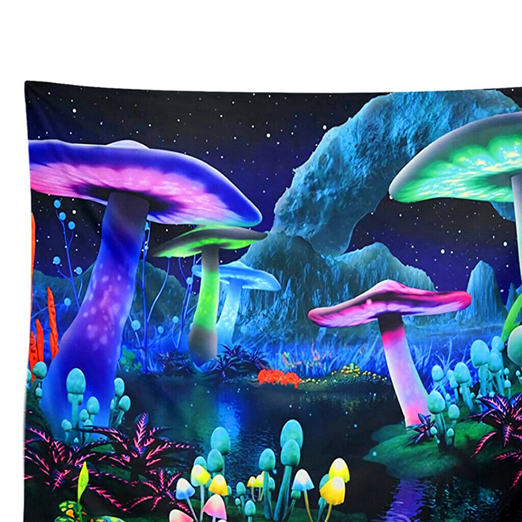 Mushroom Tapestry Psychedelic Wall Hanging Blanket Forest Fantasy Plant Drom