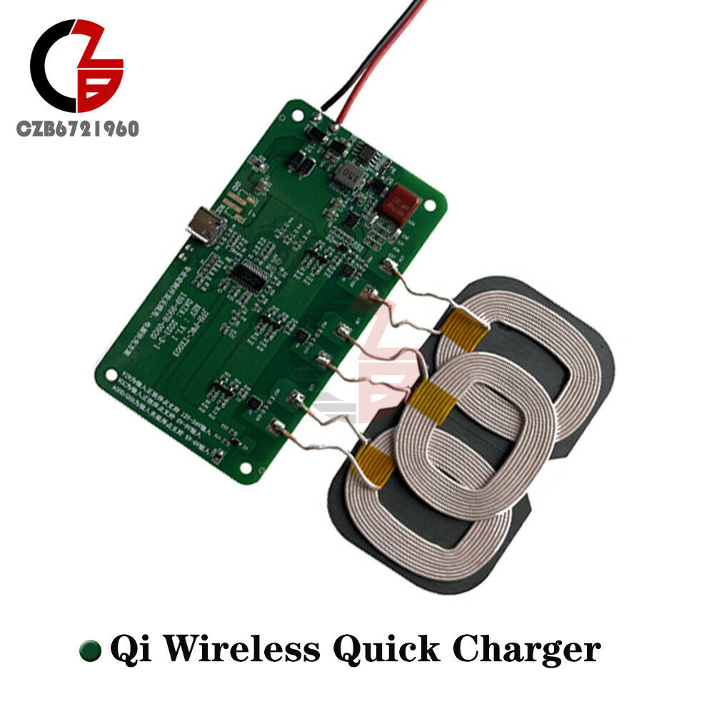 12V 5V 2A Qi Wireless Quick Charger 5/10/15/18/20W Charging Transmitter Module