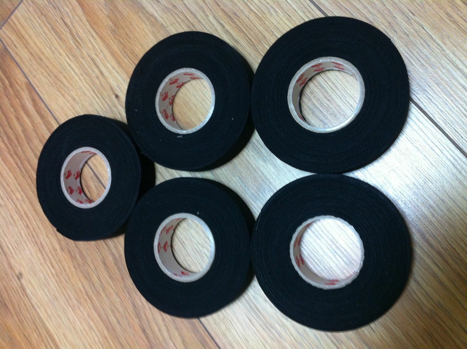 5X WIRING CABLE LOOM HARNESS CLOTH FABRIC INSTALLATION TESA TAPE ROLL 15MM X 25M