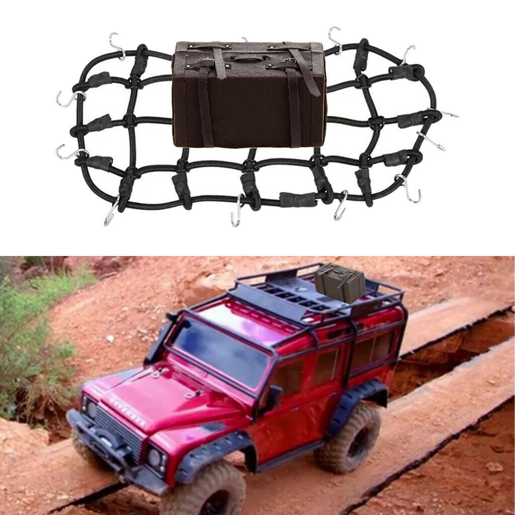RC 1/10 Luggage Carrier Net With Luggage Box for RC4WD D90 RC Rock Crawler