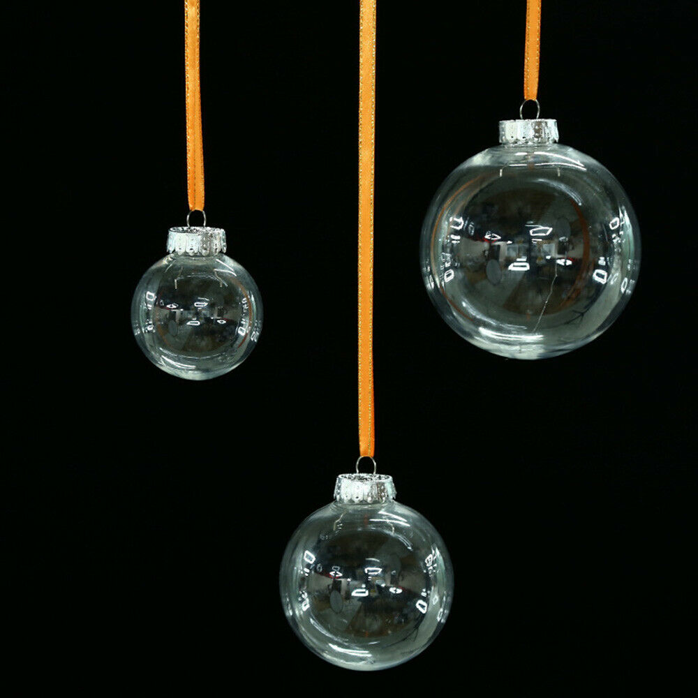 1Pc Christmas Tree Hanging Ornament Transparent Plastic Empty Pendant Decor Gift