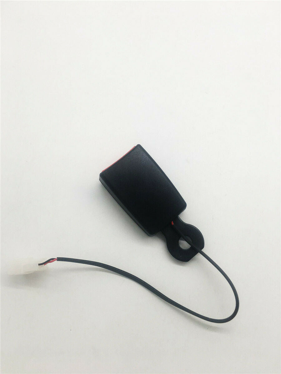 12mm Car Seat Belt Lock Safety Padding Socket Plug Connector with Warning Cable