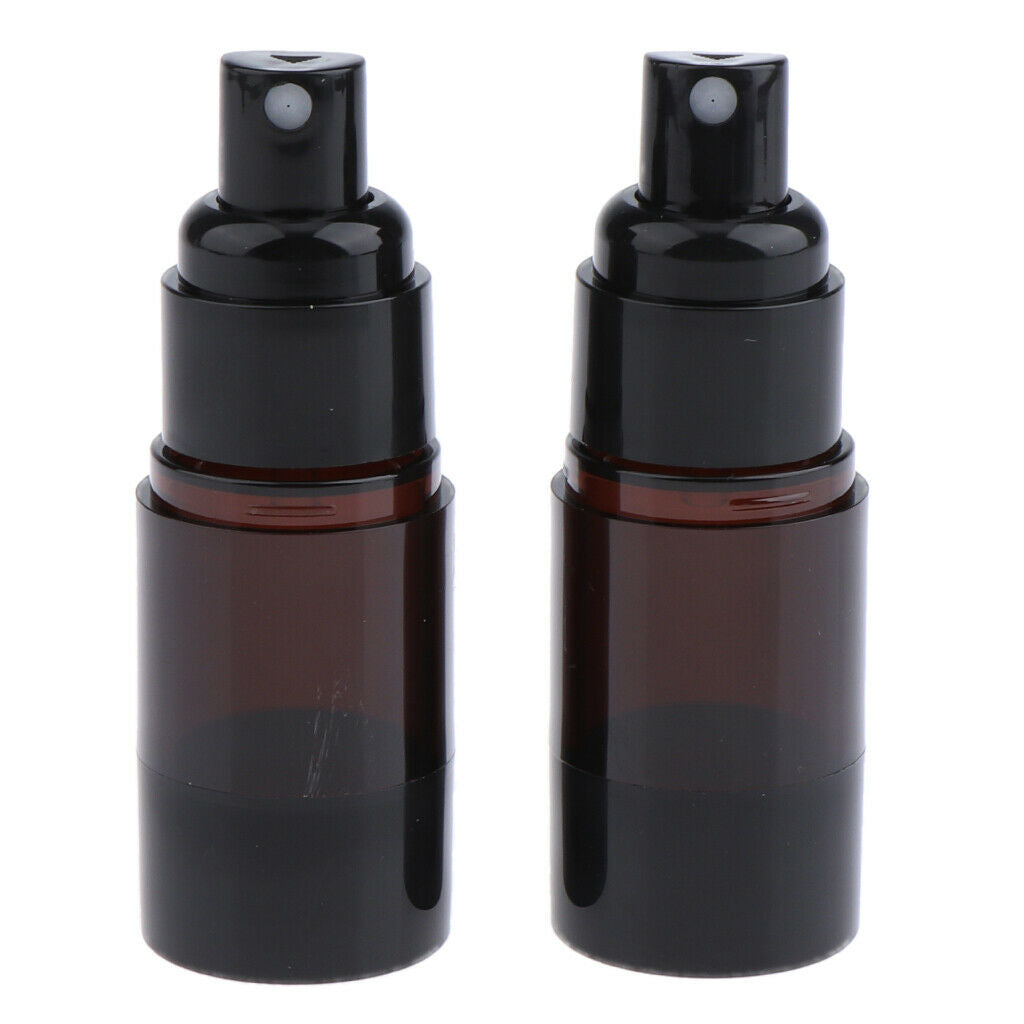 2Pcs 15ml Sterile Airless Pump Spray Bottles Refillable Cosmetic Containers