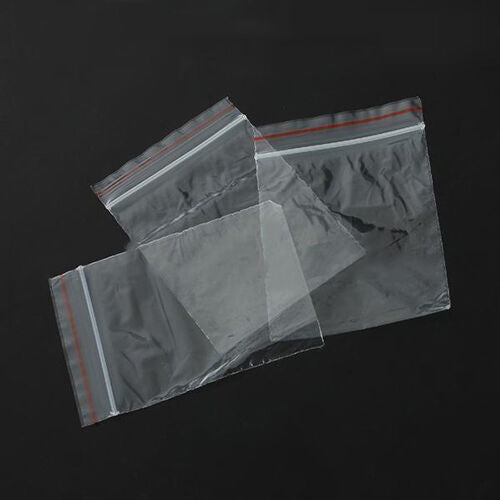 100 Pcs 5x7cm Jewelry Zip Reclosable Plastic Poly Clear Bags Little