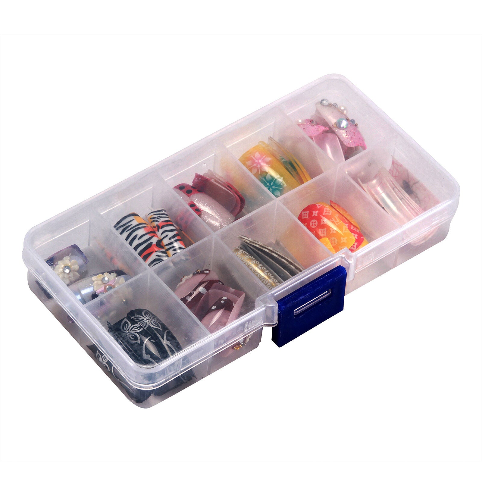 100pcs/Box False Acrylic Gel French Nail Art Tips Salon Random Color