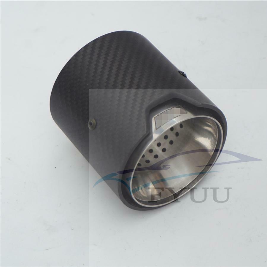 Matte Real Carbon Fiber 63MM / 2.5" in 93 MM / 3.66" 1PC Exhaust End Tail Tips