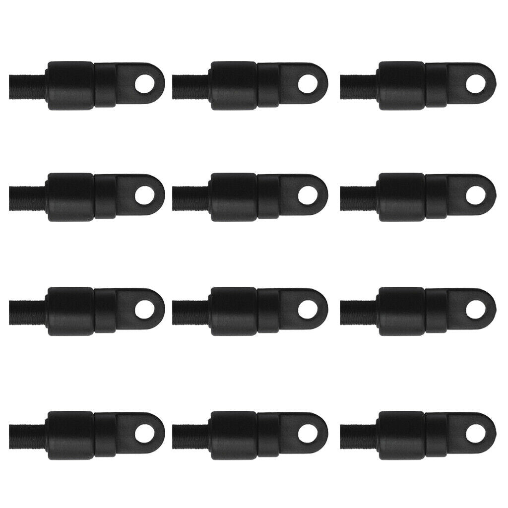 12pcs 6mm Bungee Rope Shock Cord End Stop Fittings For