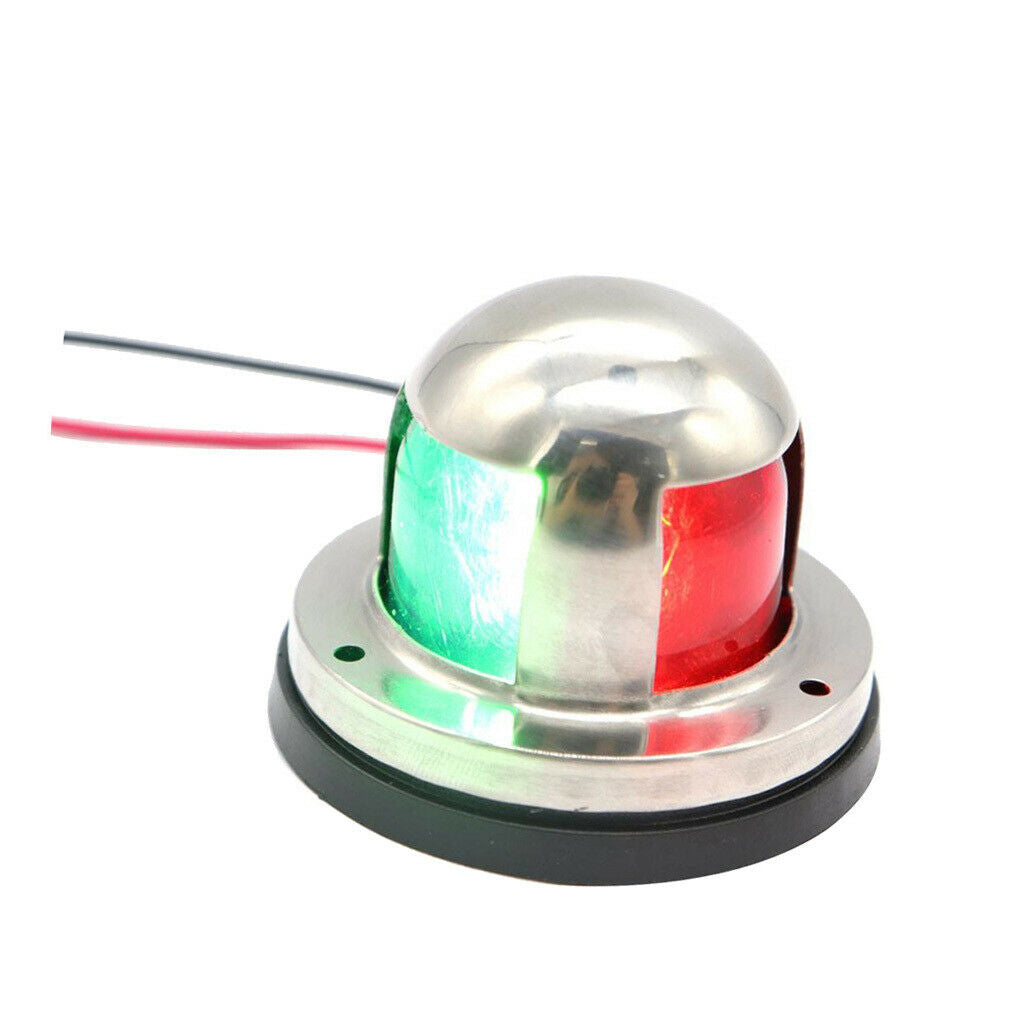 12V Boat Marine Yacht LED Bow Lighting Red & Green 2 in 1 Navigation Light