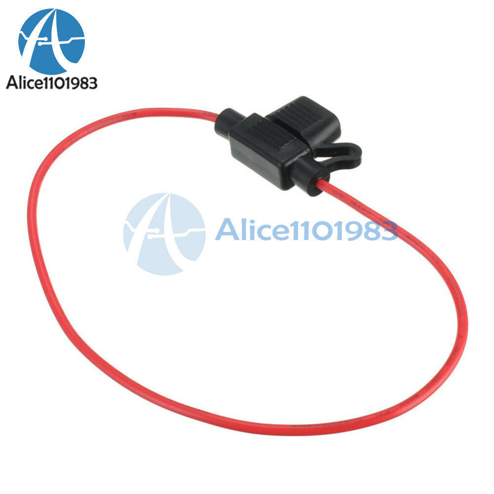 2PCS Waterproof Power Socket Mini Blade Type In Line Fuse Holders with 10A Fuse
