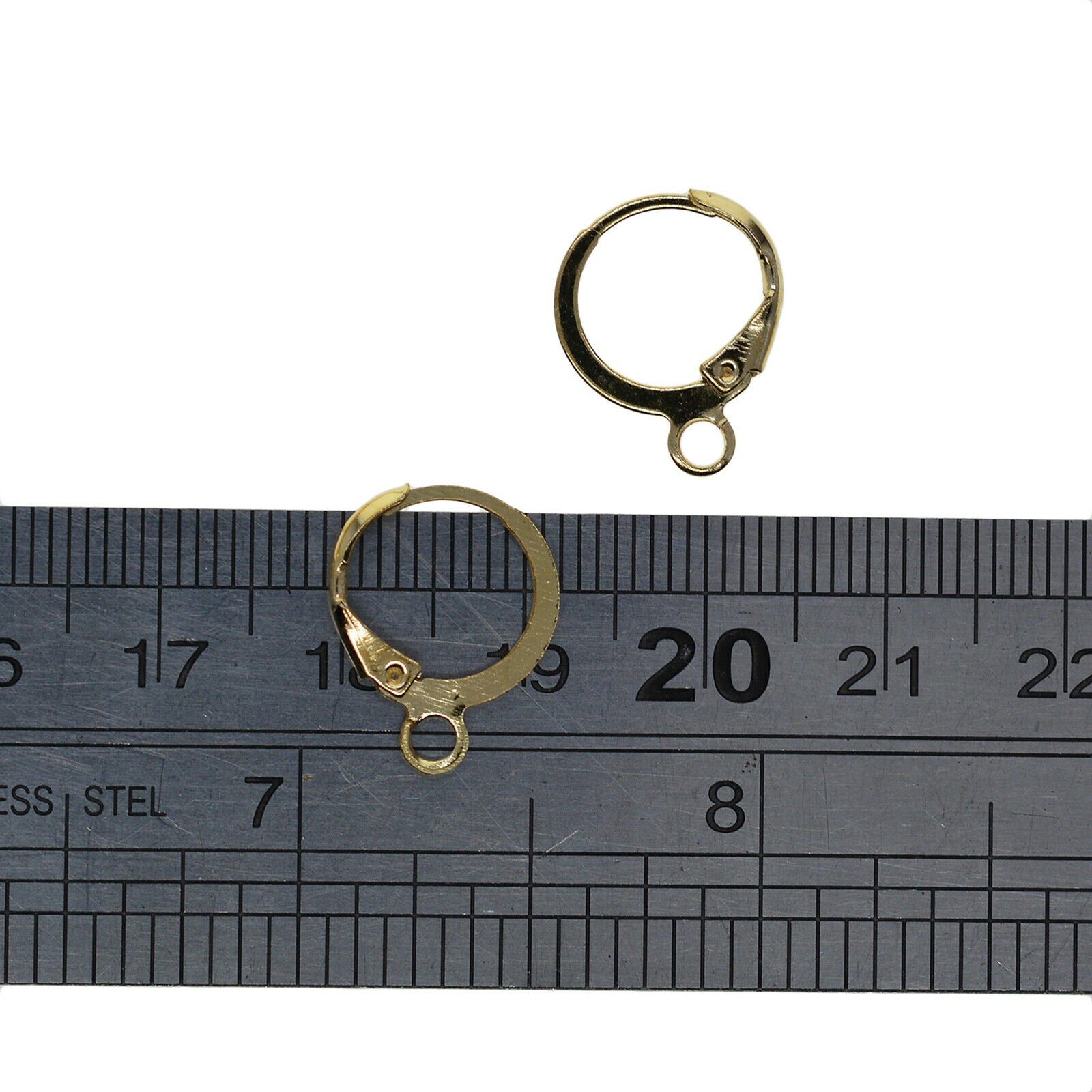 200Pcs Iron Lever Back Earring Hooks 12x15mm Girls Ladies Ear Wire Clip Charms