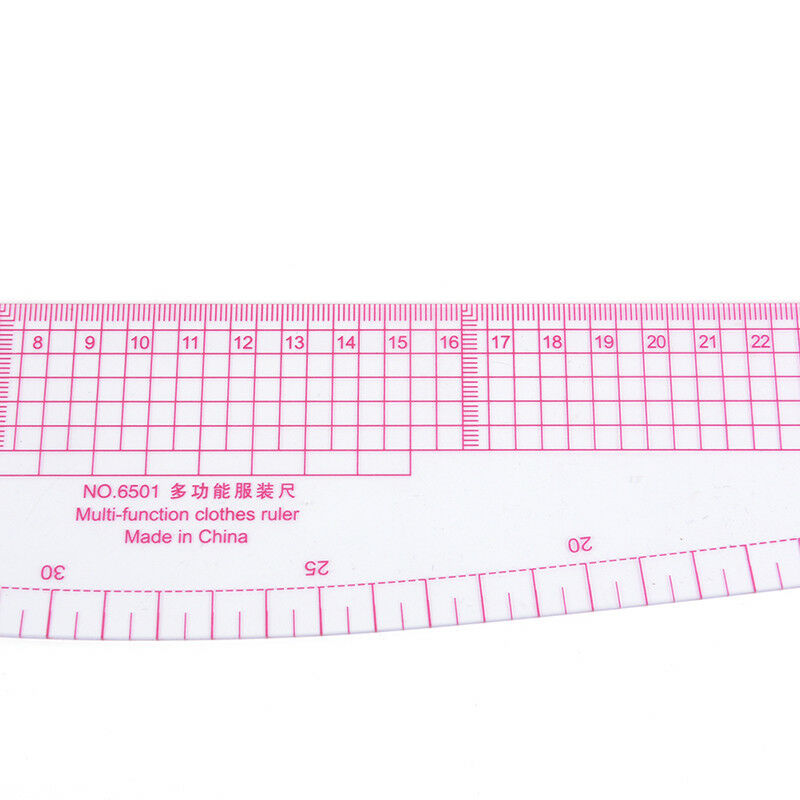 Styling design plastic ruler 3in1 french hip straight curve comma ruler tool NC
