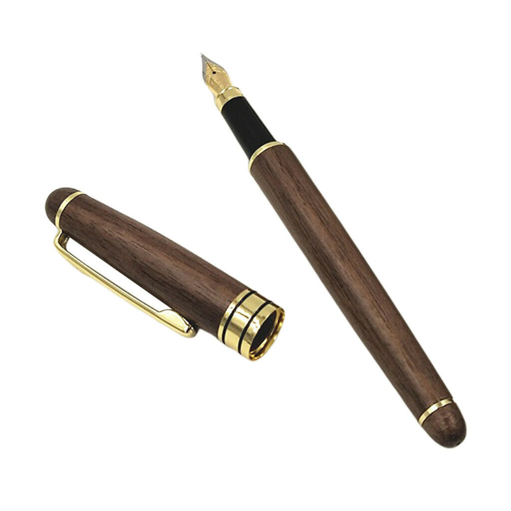 1pc Engraved Wooden Fountain Pen 0.7mm Baby Shower Birthday Baptism Gift