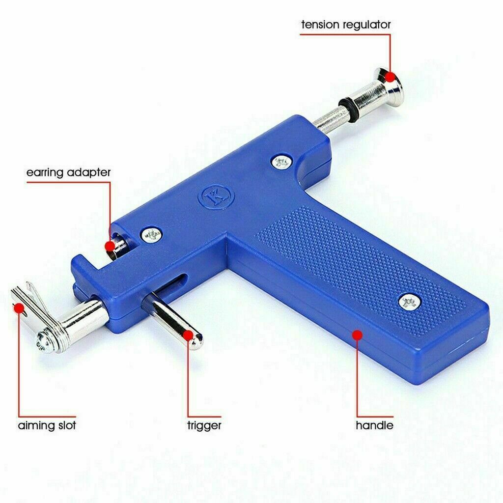 Stainless Steel Ear Piercing Gun Body Piercing Tools Kit Ear Nose Navel Piercing