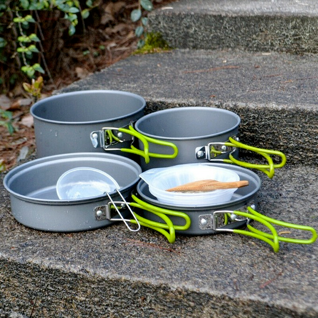 Bowl SetOutdoor Camping Cookware Kit Hiking Picnic Cooking Equipment Pot Pan