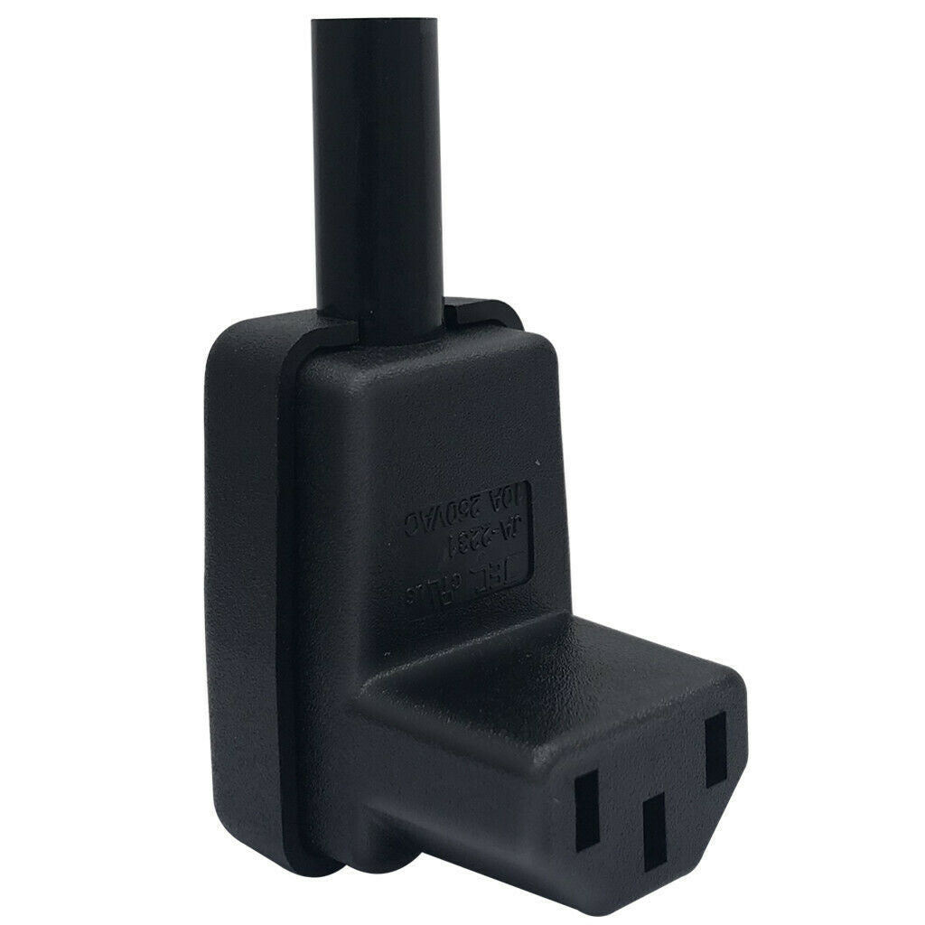 2Pcs C13 Power Plug 90 Degree Right Angle IEC 320 C13 Female Wire Adapter