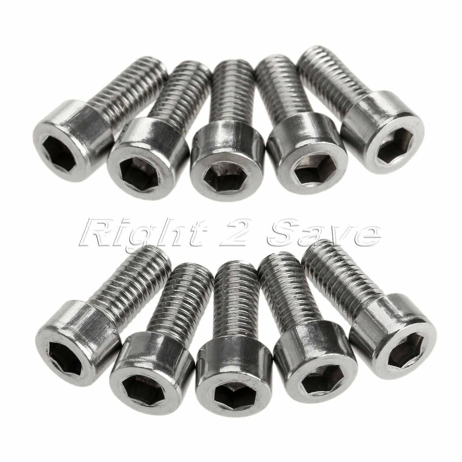 10Pcs Stainless Bike Bicycle Water Bottle Cage Bolts Holder Screws Inner Hexagon