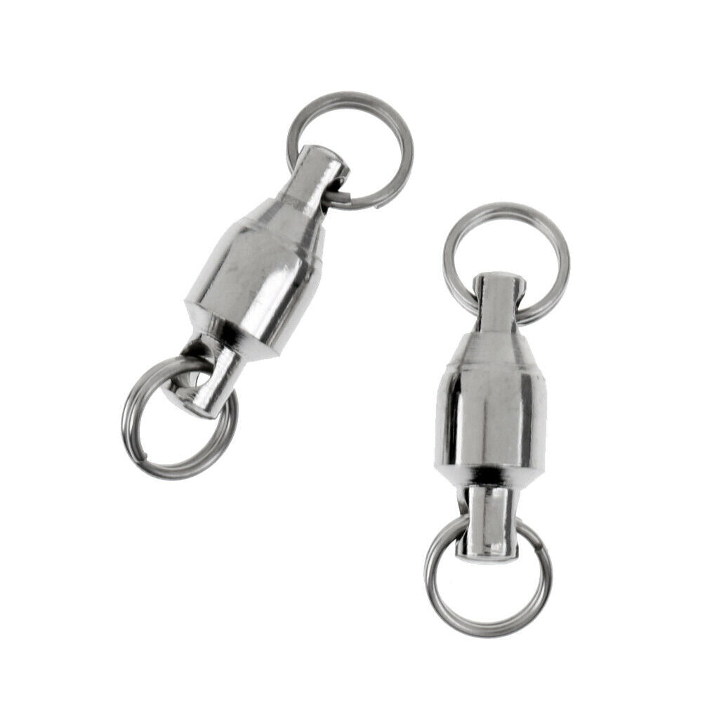 40pcs/set Heavy Duty Fishing Ball Bearing Swivels Fishing Connectors Durable to