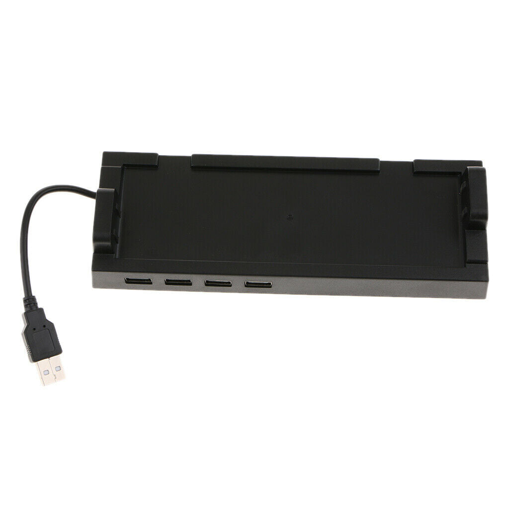 4-Port USB 2.0 Hub Dock Vertical Stand Ports for  Switch - Black
