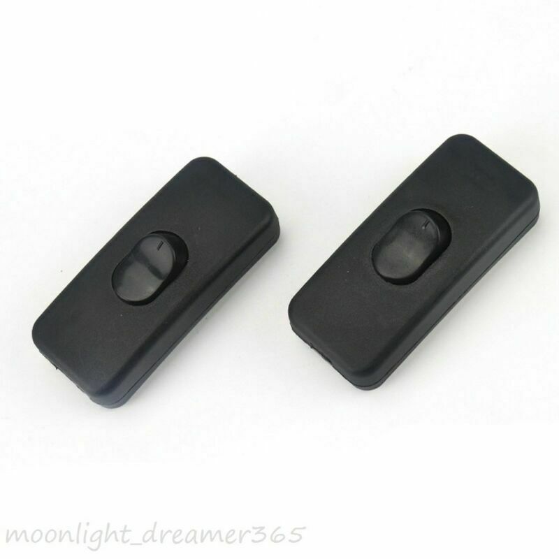 2Pcs In Line ON/OFF Rocker Light Switch 2A 110-250V Table Floor Lamp