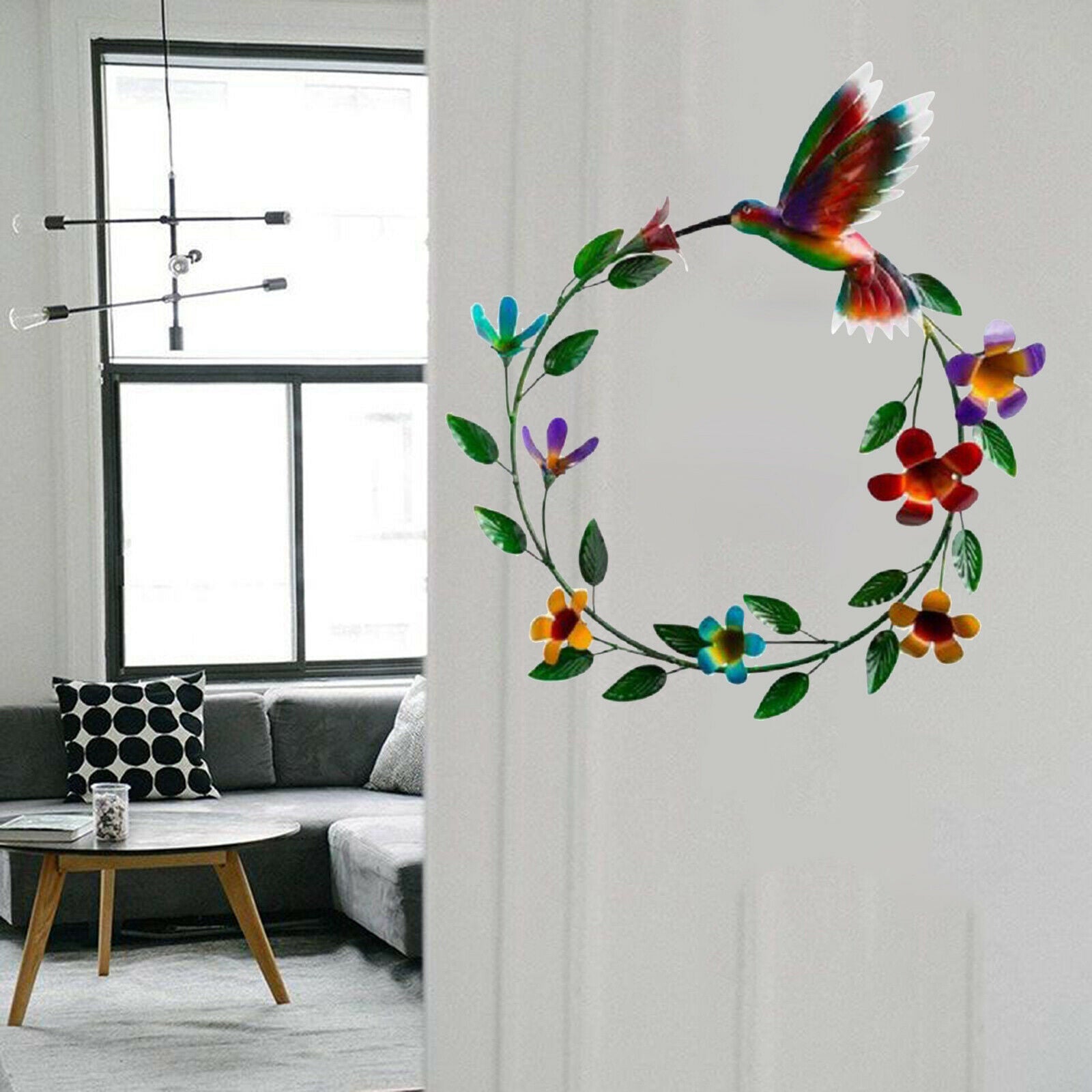 Hummingbird Art Wreath Decor for Door Window Wall Hanging Home Wedding