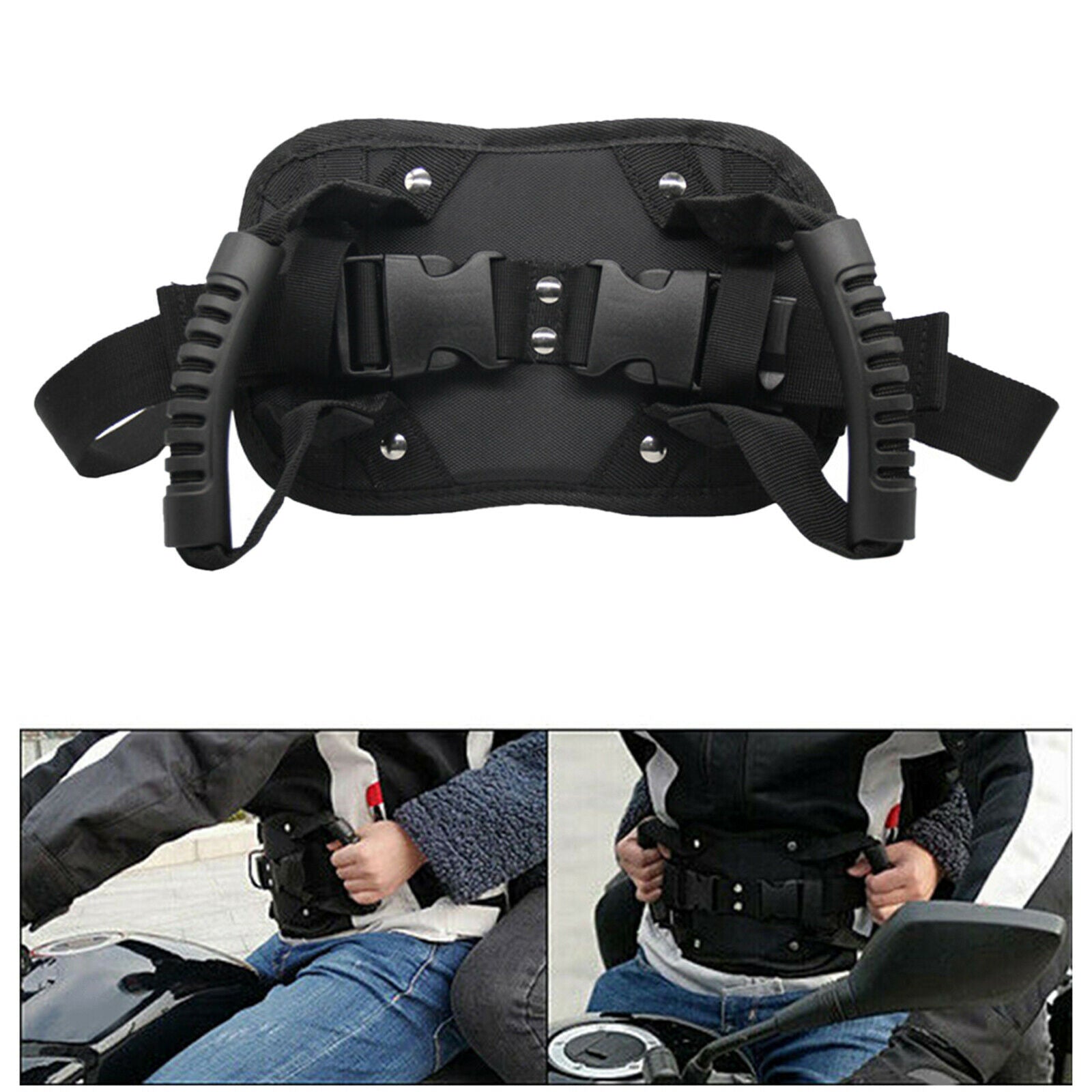 Motorcycle Passenger Safety Belt Motocross Scooter Rear Seat Grip Handle