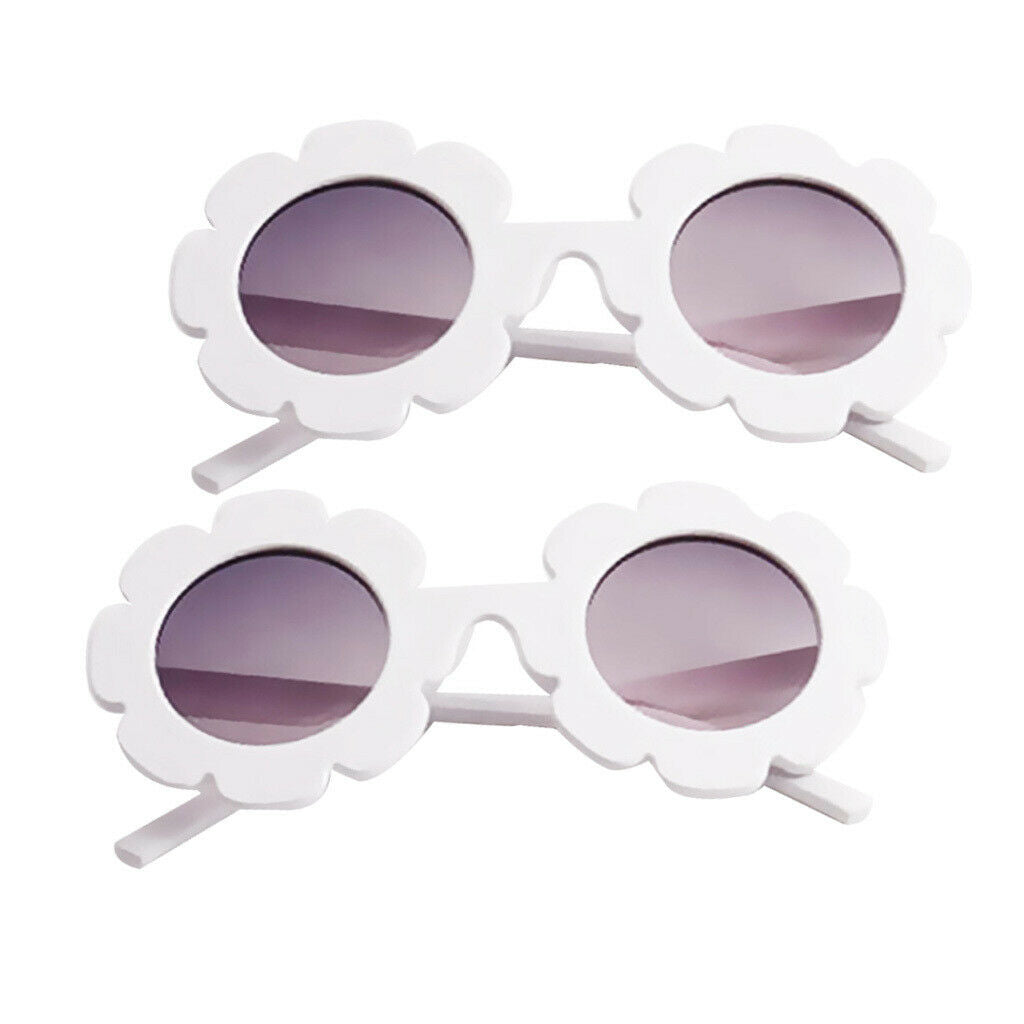 2x White Stylish Cute Baby Kids Boys Girls Sunglasses Toddler Soft Frame