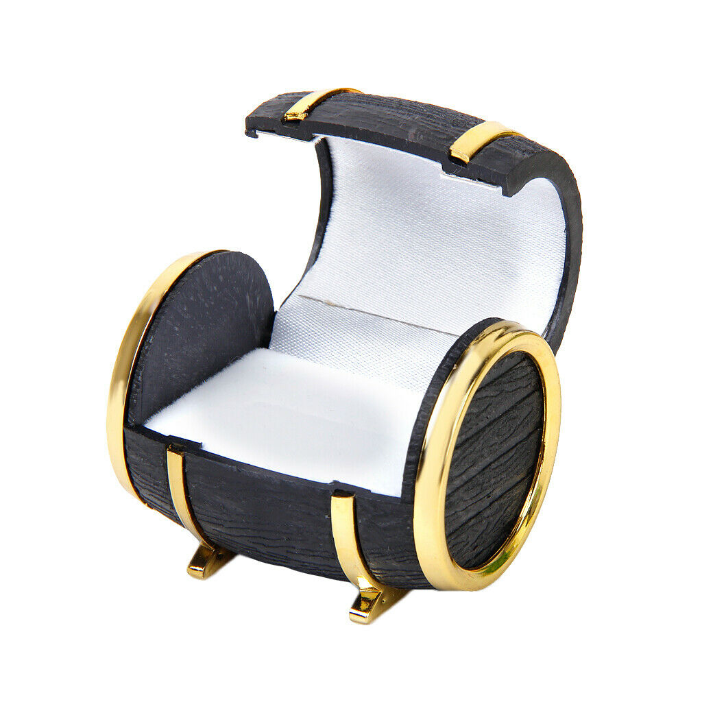 Jewelry Ring Box Beer Barrel Shape Earring Holder Ring Display Case Gift Box