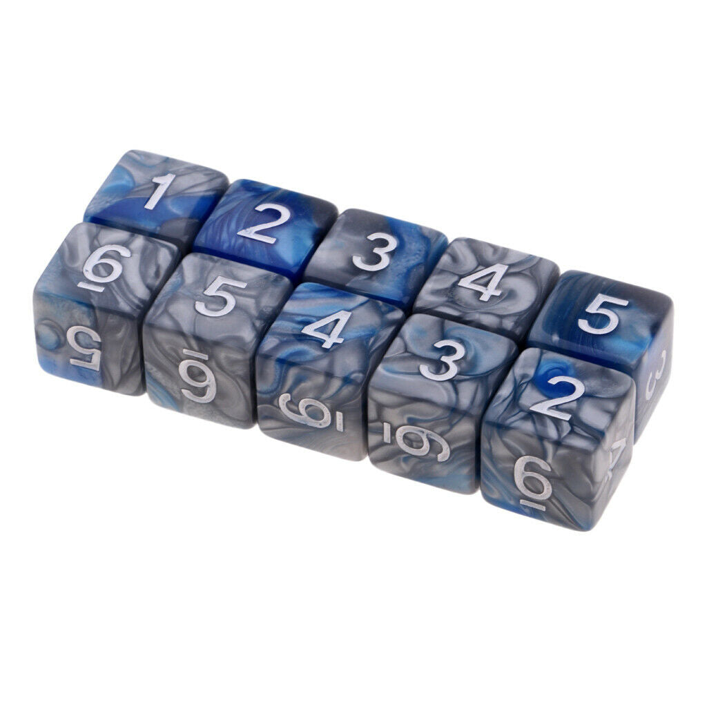 20 Pieces of 6 Sided Game Dice, 16mm Dice for Math Teaching / Games