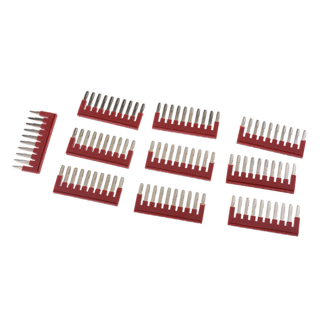 10 X Press-Fit Ground Jumpers,DIN Rail Mounted