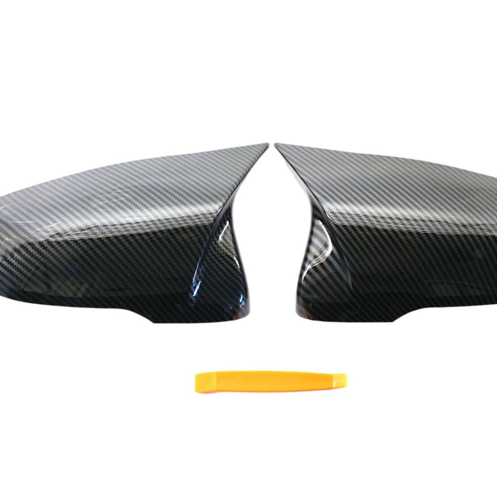 Carbon Pattern Side Mirror Rear View Covers Caps for BMW X1 F48 2016-2019