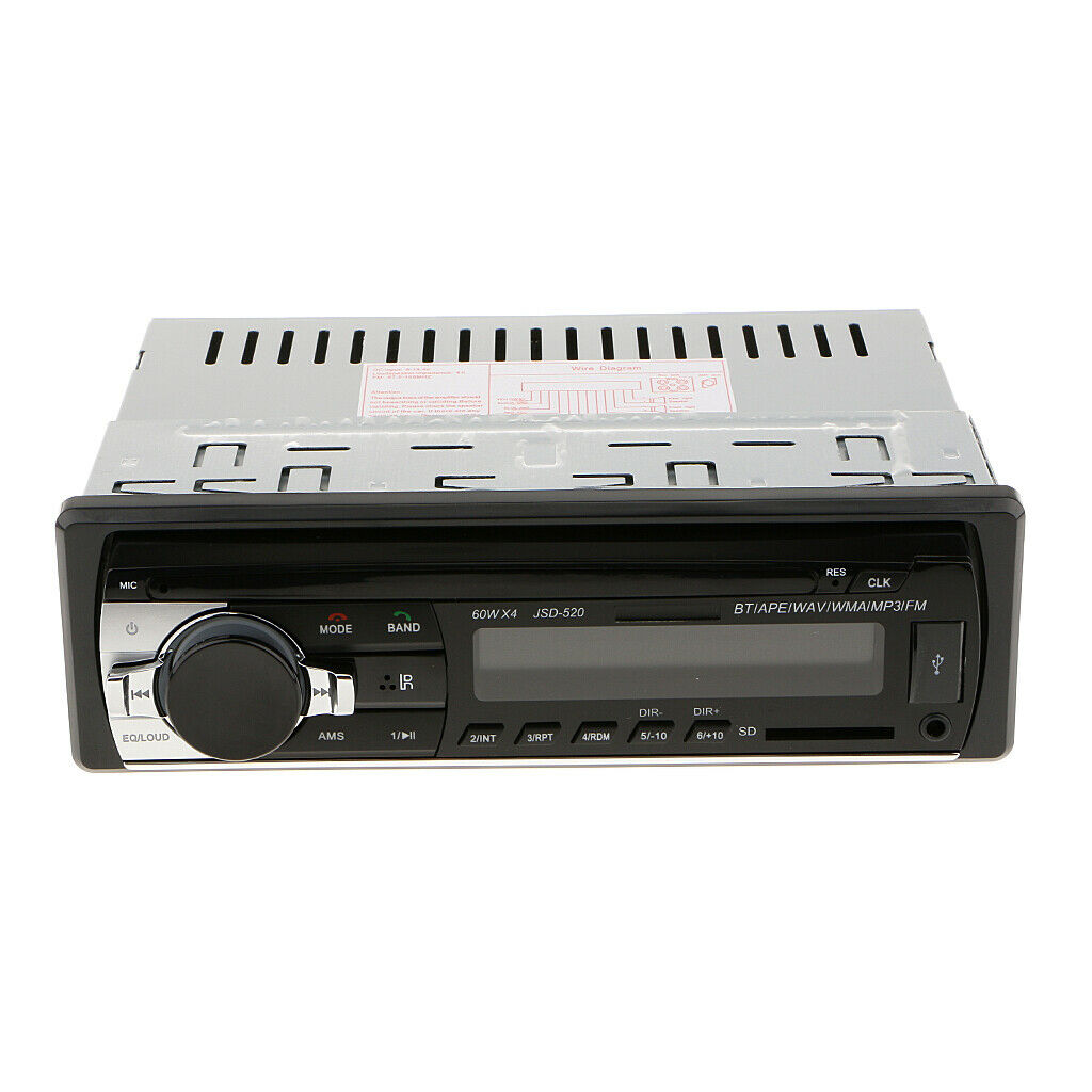 Auto Car Radio Bluetooth Stereo Head Unit MP3/USB/SD/AUX/FM 1 DIN Single Din